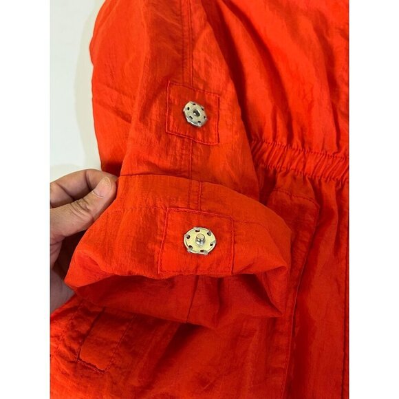 New York & Company Women's Cinch Waist Zip Front Hooded Trench Coat Rain Coat Sm - Picture 9 of 12